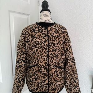 Zara ANIMAL PRINT PUFFER JACKET